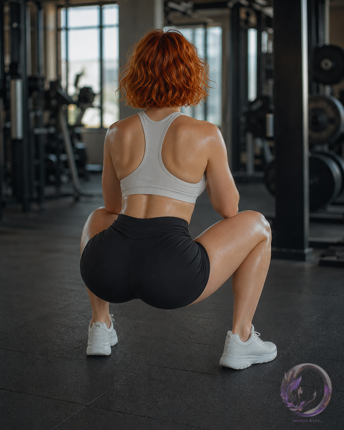Claudie squats hard, by Ophelio