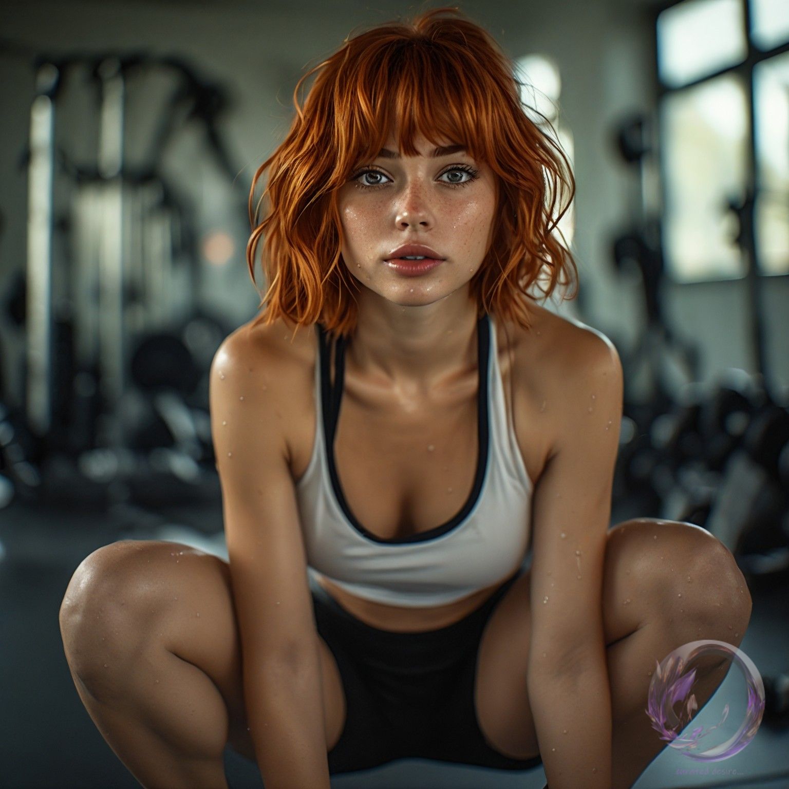 Claudie's look in the gym, by Ophelio